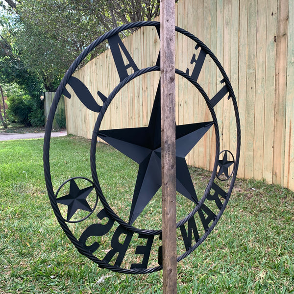 TEXAS RANGERS BRONZE LONE STAR METAL CUSTOM TEAM CRAFT WESTERN HOME DECOR CRAFT