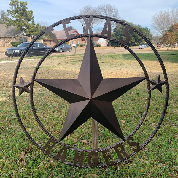 TEXAS RANGERS BRONZE LONE STAR METAL CUSTOM TEAM CRAFT WESTERN HOME DECOR CRAFT