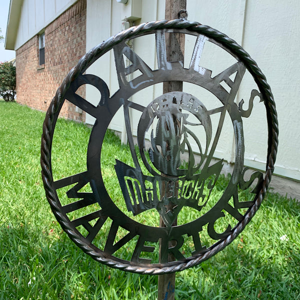 12",18", 24", 32",36" DALLAS MAVERICKS CUSTOM RAW METAL VINTAGE CRAFT TEAM SPORTS SIGN HANDMADE