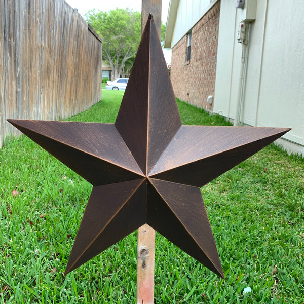 12",16",22",24",30",36" RUSTIC BRONZE BARN STAR 5 POINT METAL STAR OF DAVID WESTERN HOME DECOR HANDMADE NEW 3" TO 36"-#EH10044