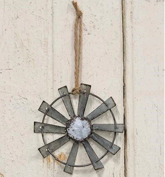 4" WINDMILL ORNAMENT FARMHOUSE METAL ART WESTERN HOME DECOR #EH12169 --FREE SHIPPING