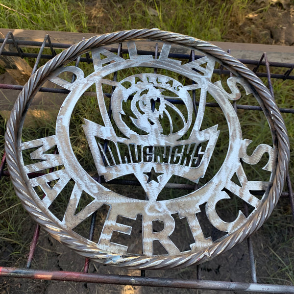DALLAS MAVERICKS BLACK CUSTOM METAL VINTAGE CRAFT TEAM SPORTS SIGN HANDMADE 12",18",24",36"