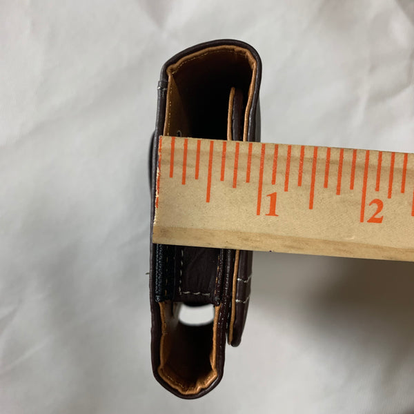 LU20 6.6" LUXMO COFFEE BROWN LEATHER EXTRA LARGE POUCH BELT LOOP HOLSTER CELL PHONE CASE UNIVERSAL OVERSIZE