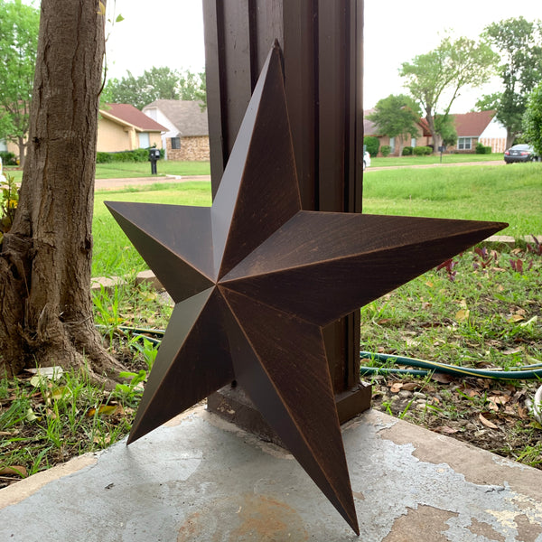 12",16",22",24",30",36" RUSTIC BRONZE BARN STAR 5 POINT METAL STAR OF DAVID WESTERN HOME DECOR HANDMADE NEW 3" TO 36"-#EH10044