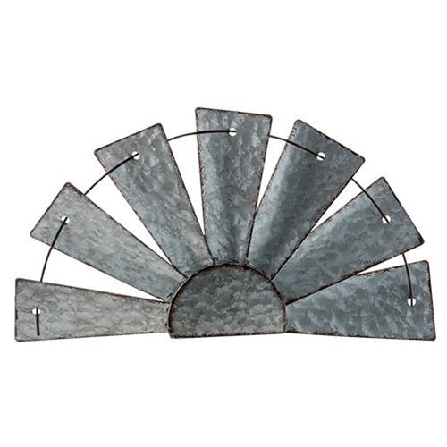 ITEM#G90249 16"GALVANIZED HALF WINDMILL WALL ART METAL WESTERN HOME DECOR NEW