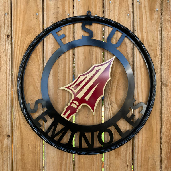 12", 18", 24", 32" FSU SEMINOLES FLORIDA METAL CUSTOM VINTAGE CRAFT TEAM SIGN