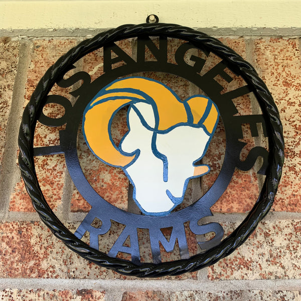 12", 18", 24", 32" LOS ANGES RAMS METAL CUSTOM VINTAGE CRAFT WALL ART TEAM SIGN HANDMADE
