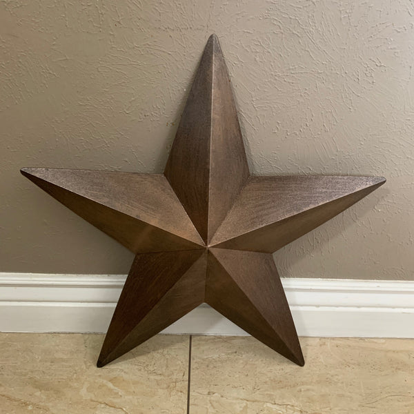 #EH10475 24" BRUSHED COPPER BRONZE BARN METAL STAR WESTERN HOME DECOR HANDMADE NEW