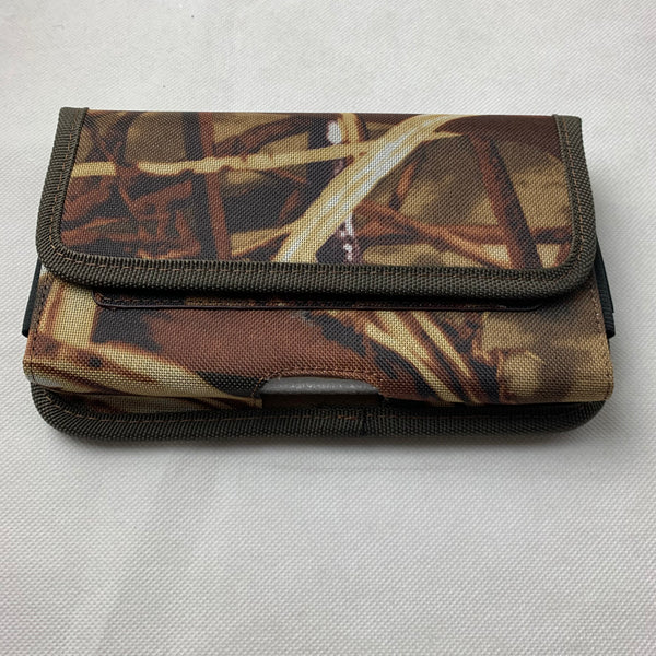 MX_LPOTX-EUH-CAMO 7" LUXMO XL MEGA EXTRA LARGE HORIZONTAL CAMO RUGGED POUCH VELCO CLOSURE  &  BELT LOOP CLIP HOLSTER CELL PHONE CASE UNIVERSAL OVERSIZE