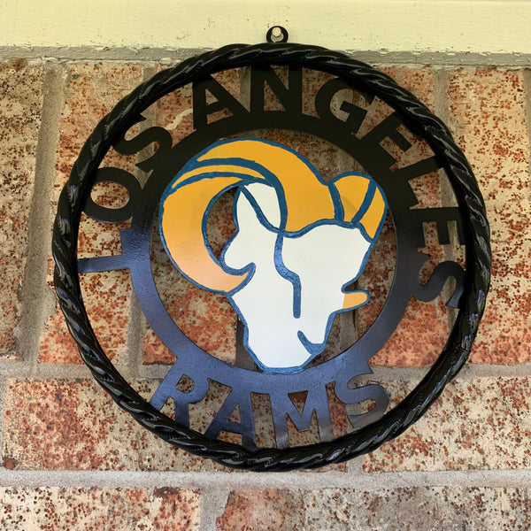12", 18", 24", 32" LOS ANGES RAMS METAL CUSTOM VINTAGE CRAFT WALL ART TEAM SIGN HANDMADE