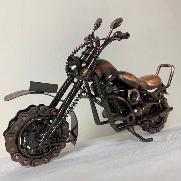 12" HARLEY CRUISER MOTORCYCLE METAL BAR HOME DECOR SCULPTURE MODEL CRAFT HANDMADE #EH12216