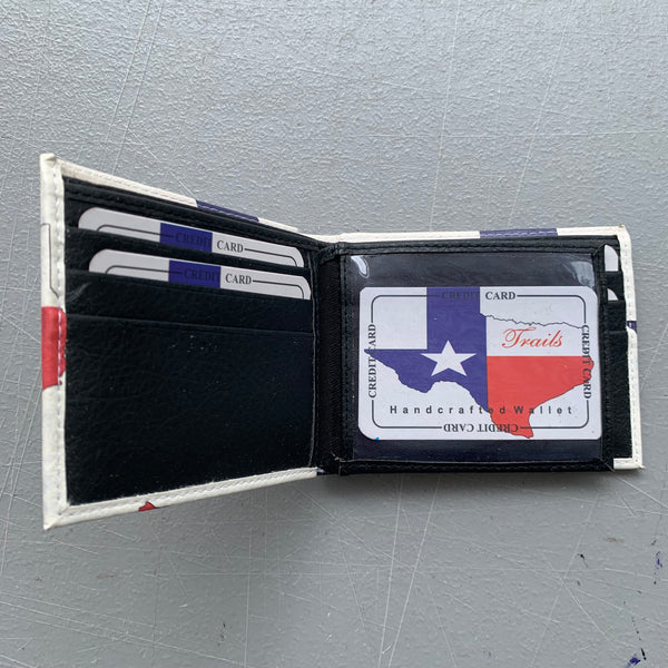 4.25" x 3.75" TEXAS FLAG WALLET LEATHER BIFOLD WALLET NEW-- FREE SHIPPING