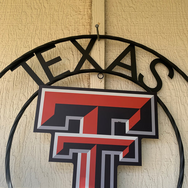 18",24" TEXAS TECH CUSTOM METAL VINTAGE CRAFT SIGN WESTERN HOME DECOR