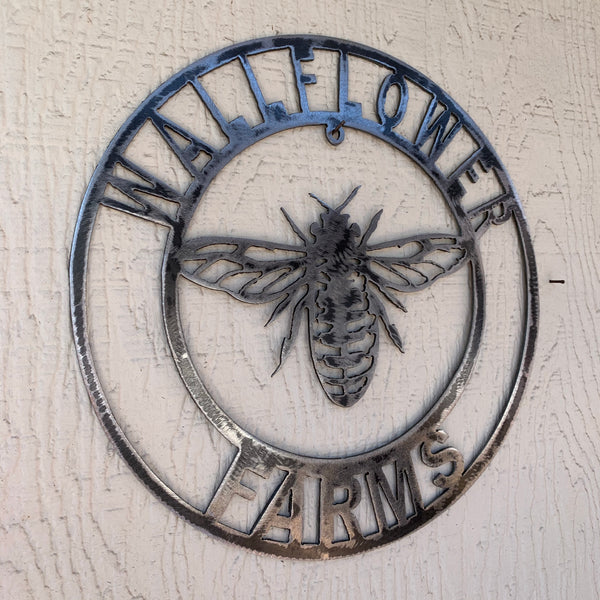 #EH10491 CUSTOM NAME BEE LASERCUT CUSTOM METAL VINTAGE CRAFT SIGN WESTERN HOME DECOR HANDMADE