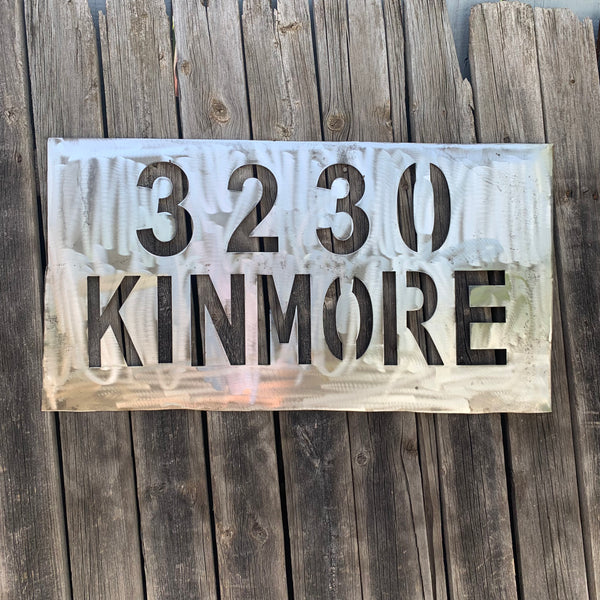 24" X 12" YOUR CUSTOM HOME ADDRESS NAME STAR METAL BARN METAL SIGN WESTERN HOME DECOR