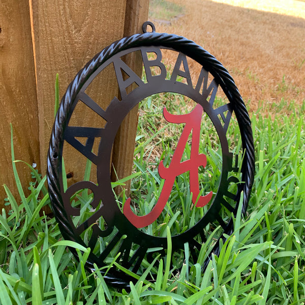 12" ALABAMA CRIMSON TIDE CUSTOM METAL VINTAGE CRAFT WALL ART TEAM SIGN
