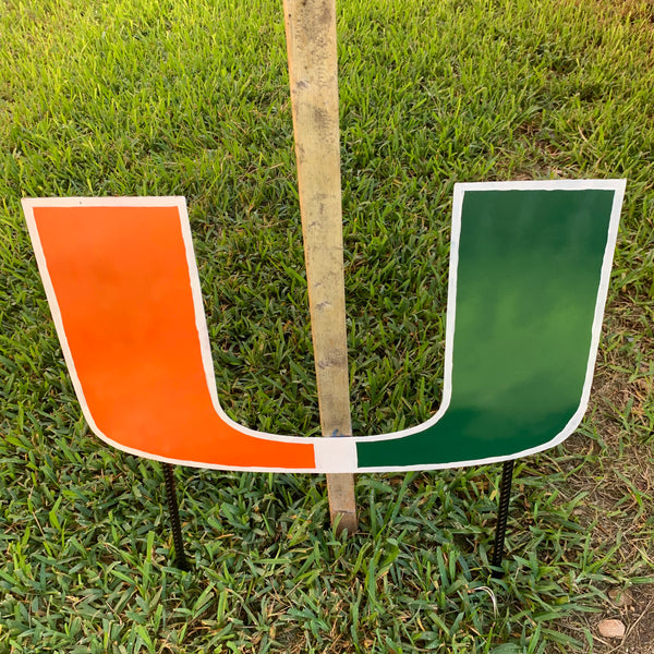 24"x15" MIAMI HURRICANES CUSTOM METAL VINTAGE CRAFT SIGN WESTERN HOME DECOR HANDMADE LASER CUT