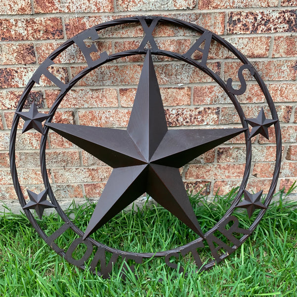 TEXAS LONESTAR METAL ART WESTERN HOME WALL DECOR RUSTIC VINTAGE BROWN NEW, SIZE:24",32",36",40",42",44",46",50"