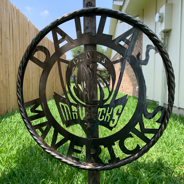 12",18", 24", 32",36" DALLAS MAVERICKS CUSTOM RAW METAL VINTAGE CRAFT TEAM SPORTS SIGN HANDMADE