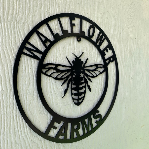 #EH10491 CUSTOM NAME BEE LASERCUT CUSTOM METAL VINTAGE CRAFT SIGN WESTERN HOME DECOR HANDMADE