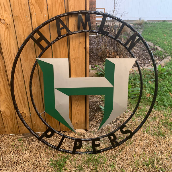 12",18",24",32",36" HAMLIN PIPERS CUSTOM METAL VINTAGE CRAFT SIGN HANDMADE TEAM ART