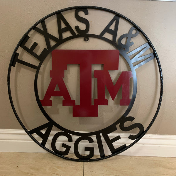 TEXAS A&M NO THUMBS GIGEM AGGIES METAL CUSTOM VINTAGE CRAFT WALL ART TEAM SIGN HANDMADE