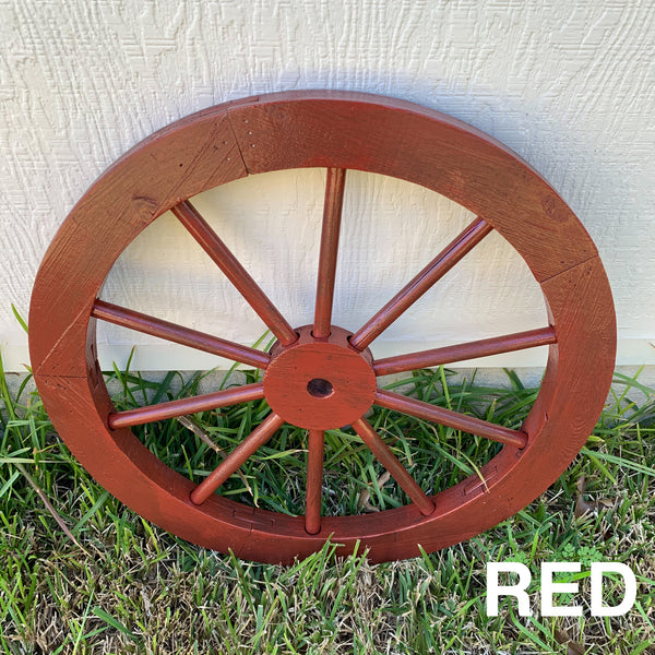 16",24",30" WAGON WHEEL RED BARN WOOD WESTERN HOME DECOR RUSTIC HANDMADE CRAFT
