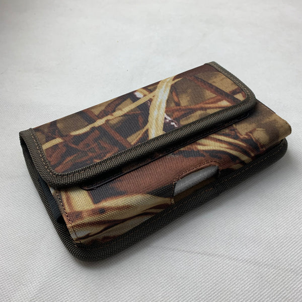 MX_LPOTX-EUH-CAMO 7" LUXMO XL MEGA EXTRA LARGE HORIZONTAL CAMO RUGGED POUCH VELCO CLOSURE  &  BELT LOOP CLIP HOLSTER CELL PHONE CASE UNIVERSAL OVERSIZE