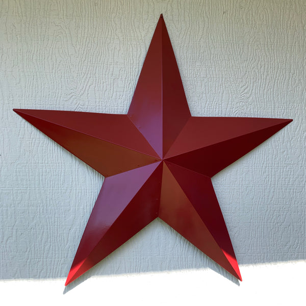 RUSTIC BURGUNDY RED BARN METAL STAR WALL ART WESTERN HOME DECOR VINTAGE RUSTIC ART NEW 3", 4",5",6",9",12", 17", 24", 30", 36