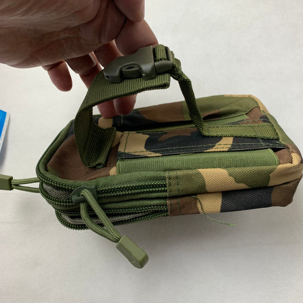 #MX_ARU65 CAMO 7" RUGGED NYLON POUCH BAG MEGA EXTRA LARGE VERTICAL ZIPPER CLOSURE, BELT LOOP HOLSTER CELL PHONE TABLET CASE UNIVERSAL OVERSIZE