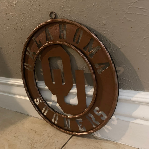 12",18",24",32" OU SOONERS HAMMERED COPPER CUSTOM METAL VINTAGE CRAFT TEAM SIGN HANDMADE CRAFT