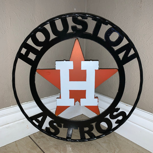 12",18",24",32",36" HOUSTON ASTROS CUSTOM METAL VINTAGE CRAFT SIGN TEAM HANDMADE