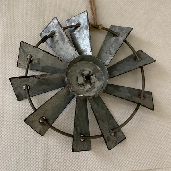 4" WINDMILL ORNAMENT FARMHOUSE METAL ART WESTERN HOME DECOR #EH12169 --FREE SHIPPING
