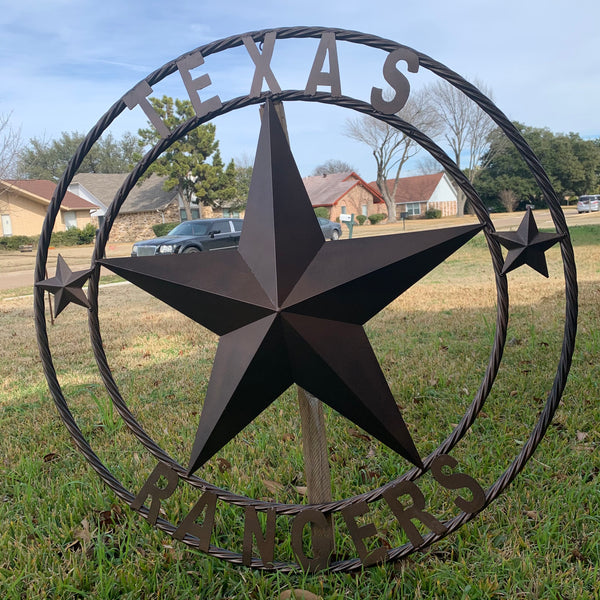 TEXAS RANGERS BRONZE LONE STAR METAL CUSTOM TEAM CRAFT WESTERN HOME DECOR CRAFT