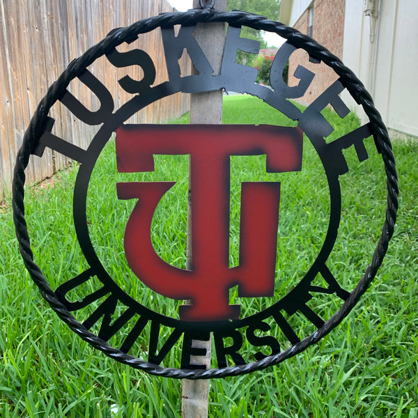 TUSKEGEE UNIV. METAL CUSTOM VINTAGE CRAFT TEAM SPORTS SIGN HANDMADE