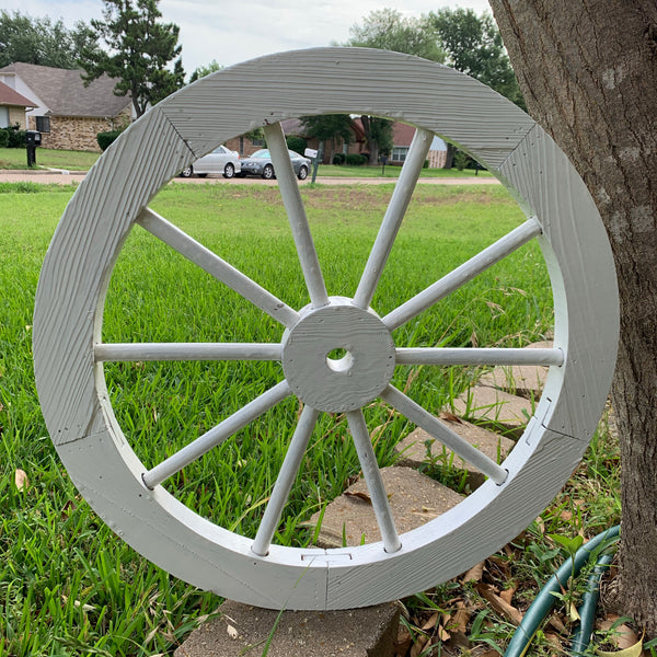 16",24",30" WAGON WHEEL NATURAL STAIN BARN WOOD WESTERN HOME DECOR RUSTIC NEW
