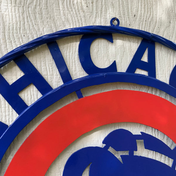 12", 18", 24", 32" CHICAGO CUBS CUSTOM METAL VINTAGE CRAFT TEAM SPORTS SIGN HANDMADE