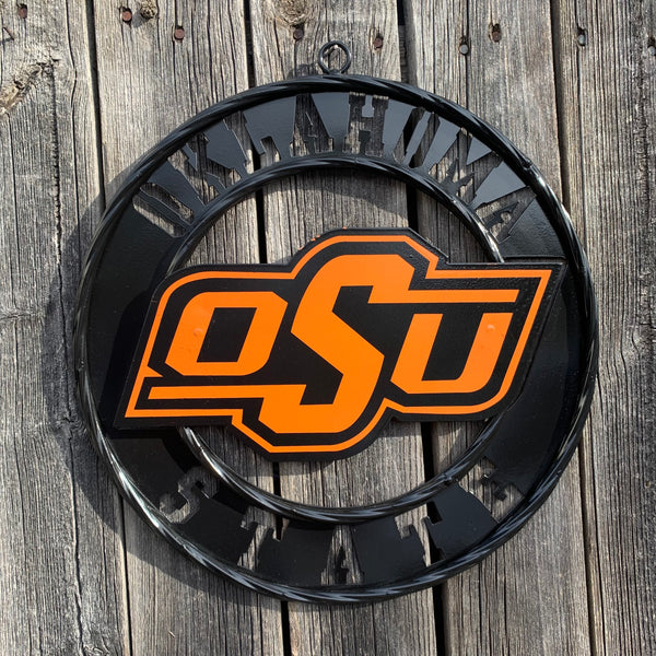 12" OSU OKLAHOMA STATE COWBOYS METAL CUSTOM VINTAGE TEAM WALL ART