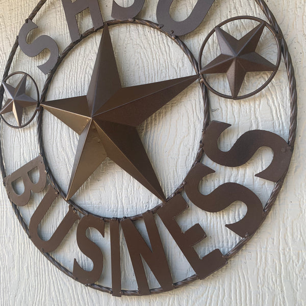 24",32" SHSU SAM HOUSTON BEARKATS BUSINESS RUSTIC BRONZE COPPER METAL CUSTOM VINTAGE CRAFT RUSTIC BLACK TEAM STAR HANDMADE