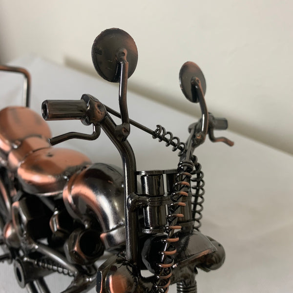 12" HARLEY CRUISER MOTORCYCLE METAL BAR HOME DECOR SCULPTURE MODEL CRAFT HANDMADE #EH12216