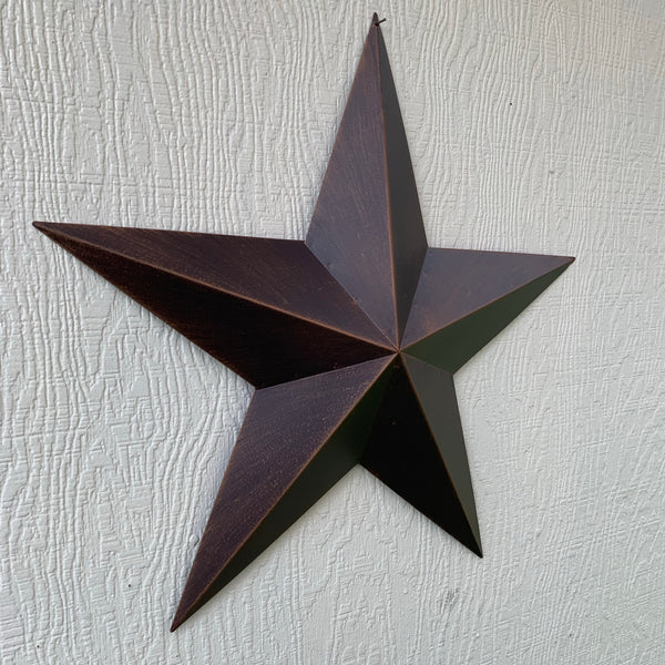 12",16",22",24",30",36" RUSTIC BRONZE BARN STAR 5 POINT METAL STAR OF DAVID WESTERN HOME DECOR HANDMADE NEW 3" TO 36"-#EH10044