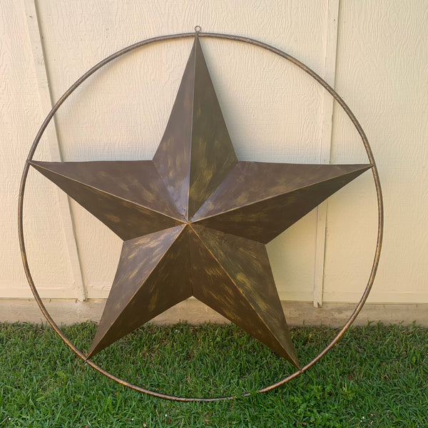 #EH10518 BRUSHED COPPER BRONZE BARN LONE STAR WESTERN HOME DECOR HANDMADE NEW