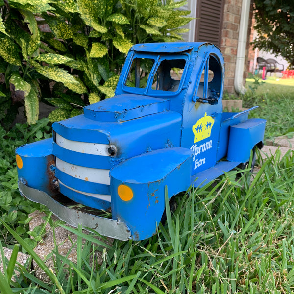 24" PICKUP TRUCK METAL ART FIGURINE OUTDOOR & INDOOR GARDEN WESTERN HOME DECOR HANDMADE NEW: 24"L x 12"W x 12" H