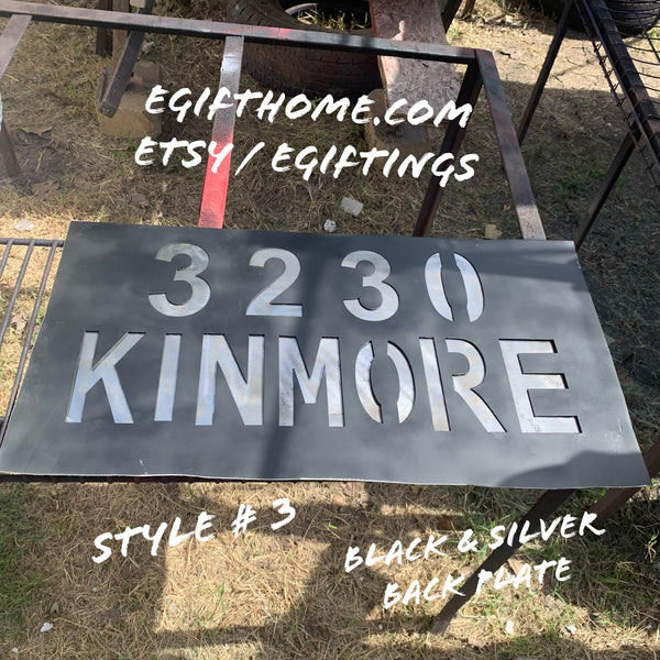24" X 12" YOUR CUSTOM HOME ADDRESS NAME STAR METAL BARN METAL SIGN WESTERN HOME DECOR