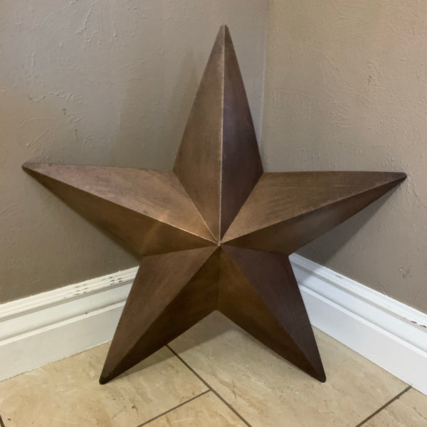 #EH10475 24" BRUSHED COPPER BRONZE BARN METAL STAR WESTERN HOME DECOR HANDMADE NEW