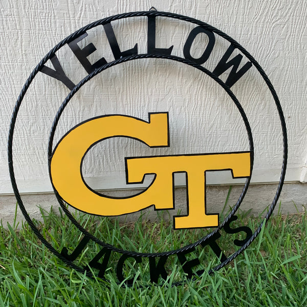 12", 18", 24", 32" GEORGIA TECH YELLOW JACKETS METAL SIGN VINTAGE CUSTOM TEAM ART