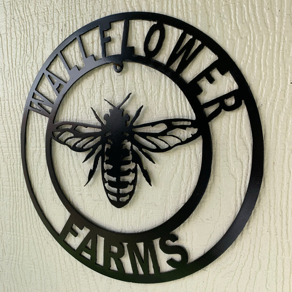 #EH10491 CUSTOM NAME BEE LASERCUT CUSTOM METAL VINTAGE CRAFT SIGN WESTERN HOME DECOR HANDMADE