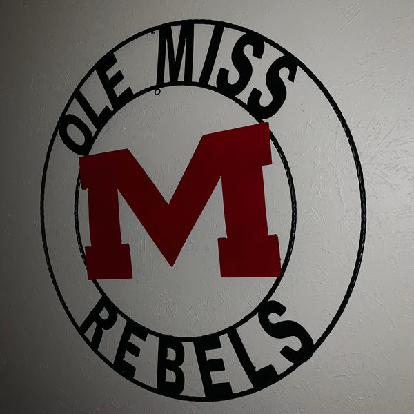 12", 18", 24", 32" OLE MISS REBELS MISSISSIPPI CUSTOM METAL TEAM VINTAGE SIGN