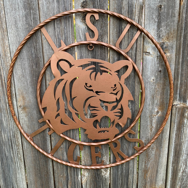 12:,18",24",32",36" LSU TIGERS METAL CUSTOM VINTAGE CRAFT ART SIGN