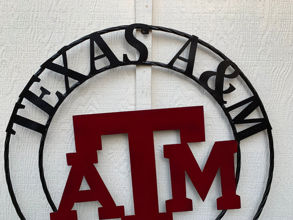 12", 18", 24", 32" TEXAS A&M METAL CUSTOM VINTAGE CRAFT WALL ART TEAM SIGN HANDMADE